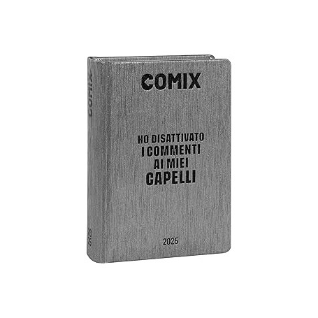 DIARIO 16 MESI MINI COMIX BLACK&SILVER 