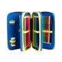 ASTUCCIO 3 ZIP BICOLOR BLU COLOURBOOK 