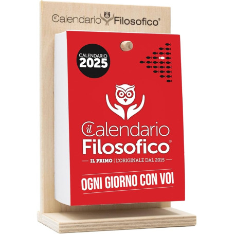 CALENDARIO FILOSOFICO CM10X14 CON SUPPOR TO IN LEGNO