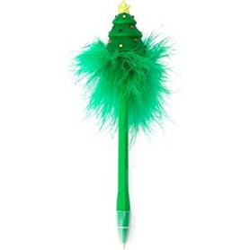 PENNA A SFERA CON ALBERO DI NATALE CON LUCI