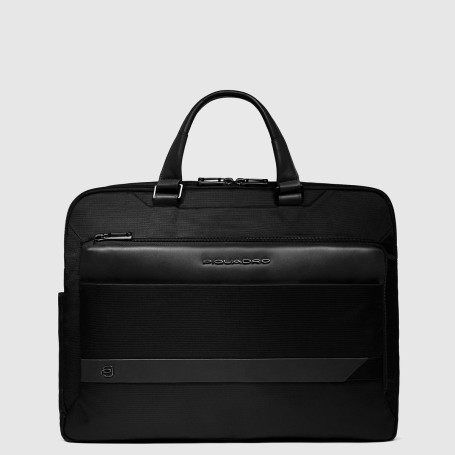 BORSA PORTACOMPUTER IN TESSUTO E PELLE 15.6"