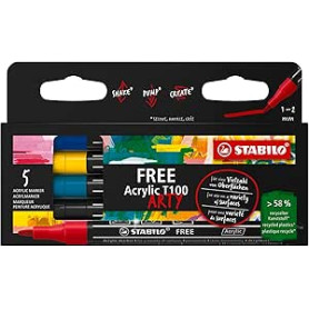 MARCATORE ACRILICO FREE T100 ARTY STABIL CONF.5PZ