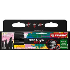 MARCATORE ACRILICO FREE ARTY STABILO CONF.3PZ