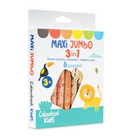 MATITA COLORATA 3IN1 MAXI JUMBO CONF.6PZ COLOURBOOK