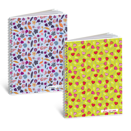 QUADERNO MAXI SPIRALATO GLI IMPERDIBILI PATTERN RIGO5MM