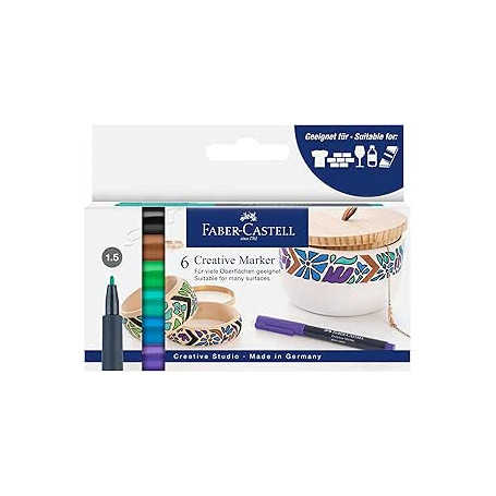 MARKER CREATIVE CONF.6PZ MM1.5 FABER-CASTELL