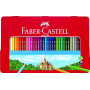 MATITE COLORATE ESAGONALE CONF.48PZ + ACCESSORI IN LATTA FABER-CASTELL