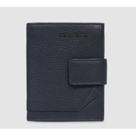 PORTAFOGLIO TRIFOLD COMPATTO IN PELLE CON PORTAMONETE