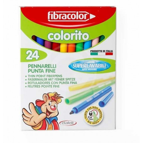 PENNARELLI COLORITO 24PZ FIBRACOLOR 