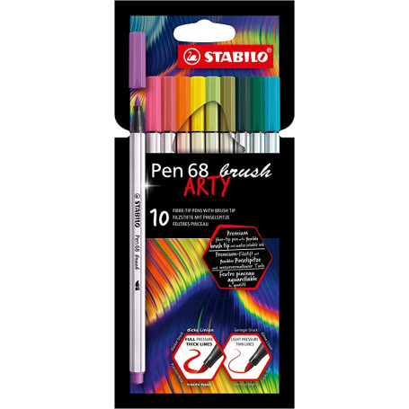 PENNA PEN 68 BRUSH ARTY CONF.10PZ STABILO